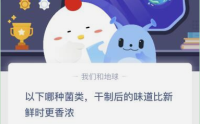 以下哪种菌类干制后的味道比新鲜时更香浓?支付宝蚂蚁庄园1月9日答案